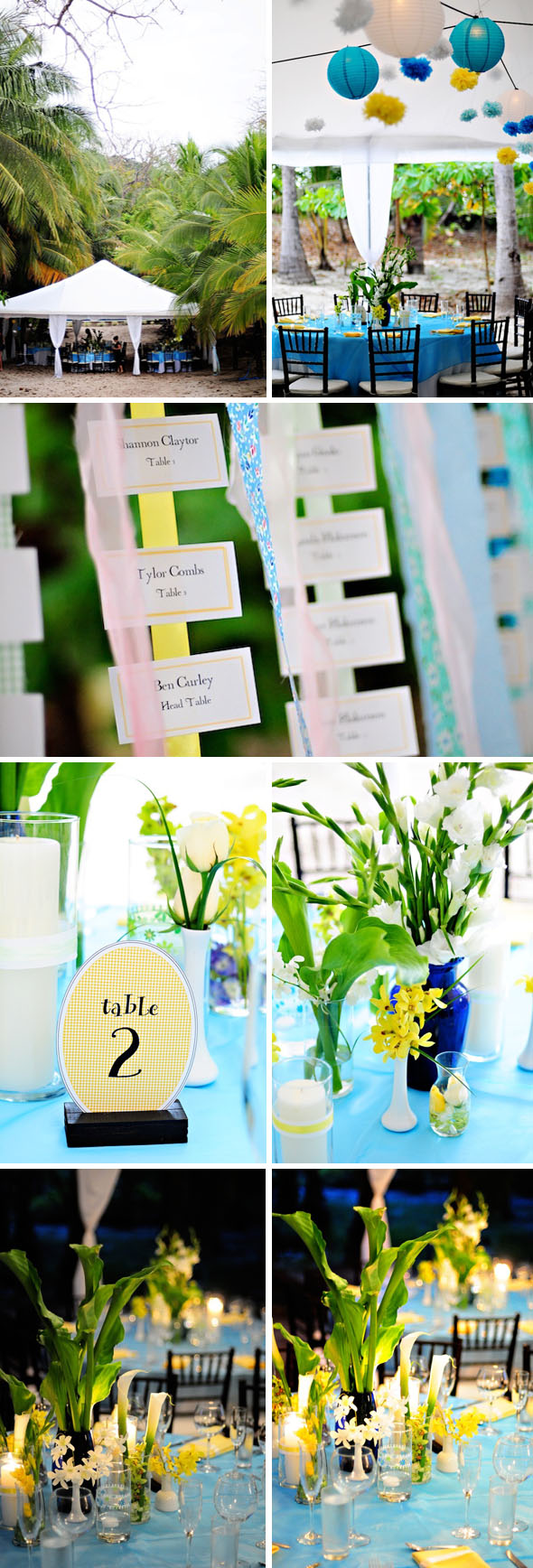 blue and yellow weddings