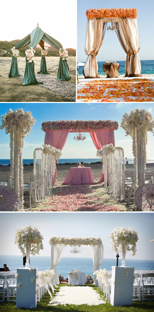 floral beach wedding arch