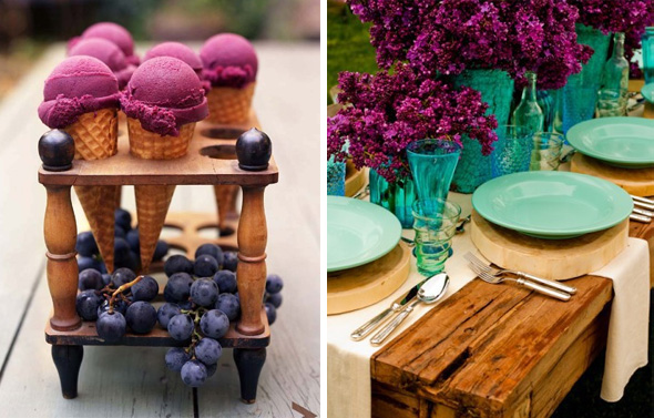 purple wedding foods