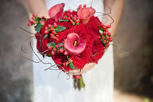 red bouquets