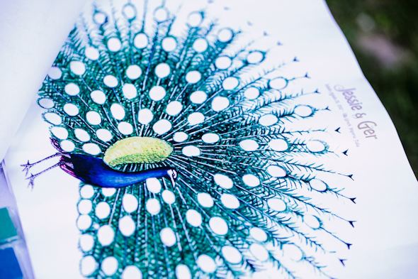 peacock guest book
