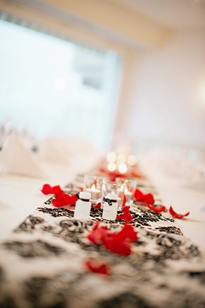 black and red weddings