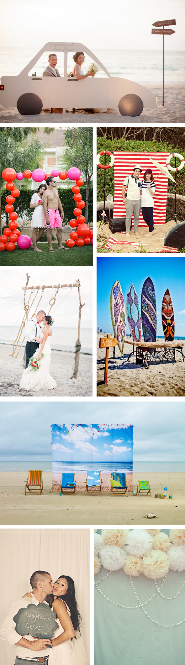 beach wedding photo booths