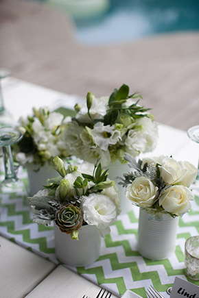 green and white weddings