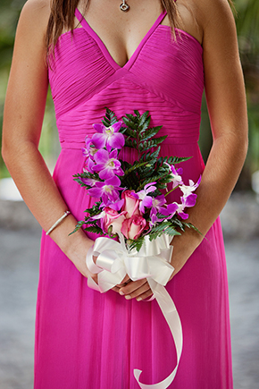 bright pink bridesmaid dresses