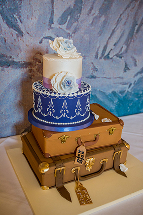 destination wedding cake
