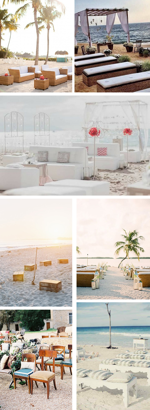 beach wedding seating