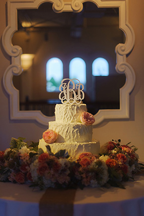 spooned wedding cake