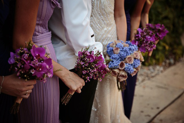 purple bouquets