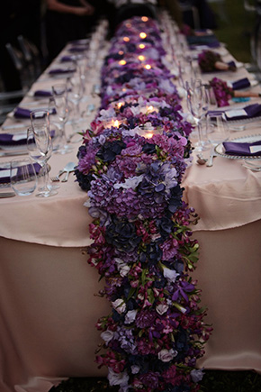 purple destination wedding greece