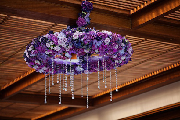 purple wedding decor