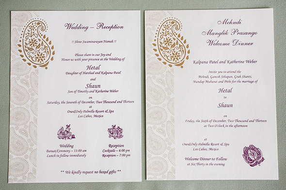 indian inspired wedding invitations