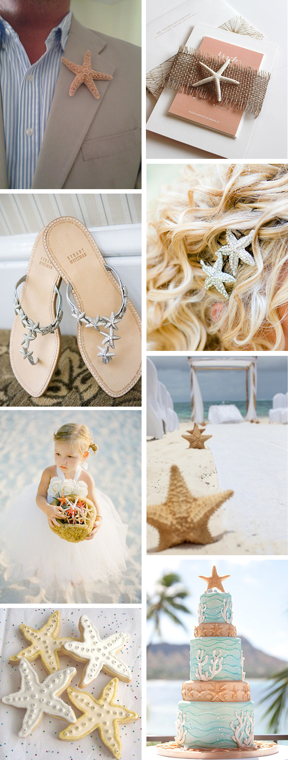 sand and starfish wedding