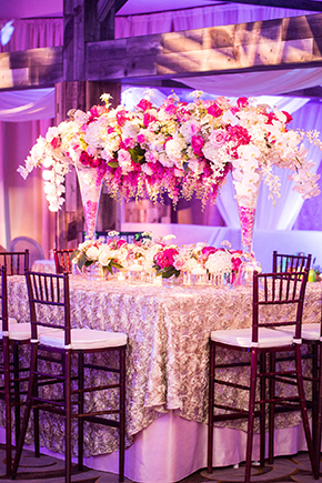 pink wedding flowers