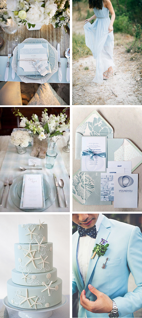 pale blue weddings