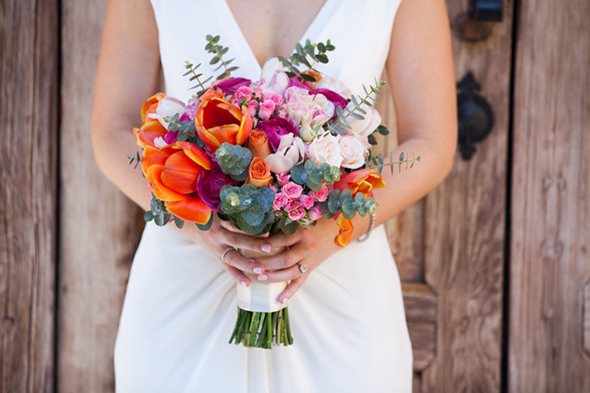brightly colored bouquets