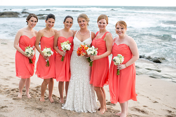 coral bridesmaid dresses