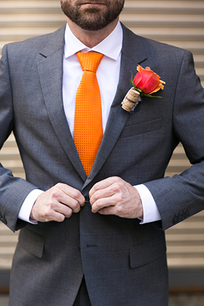 orange wedding fashion