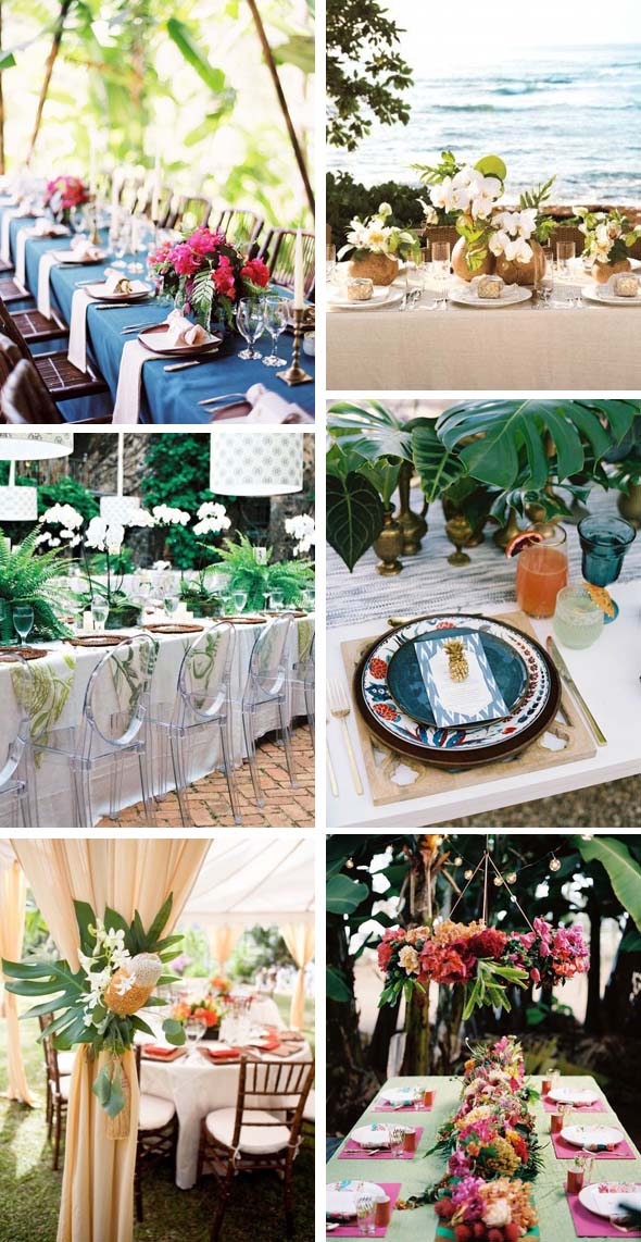 tropical table scape