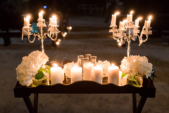 candlelit wedding