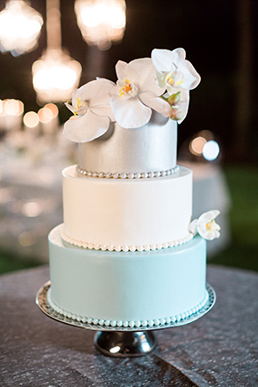 silver wedding cakes