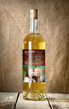 will you be my bridesmaid wine labels