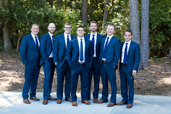 navy blue groom suit