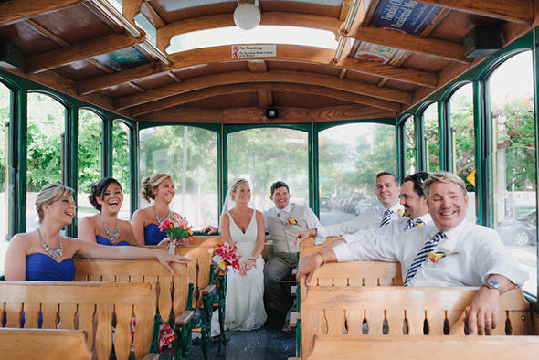 wedding transportation trolley