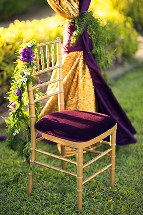 gold and purple wedding