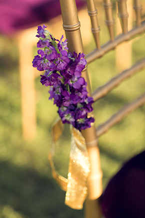 purple gold wedding