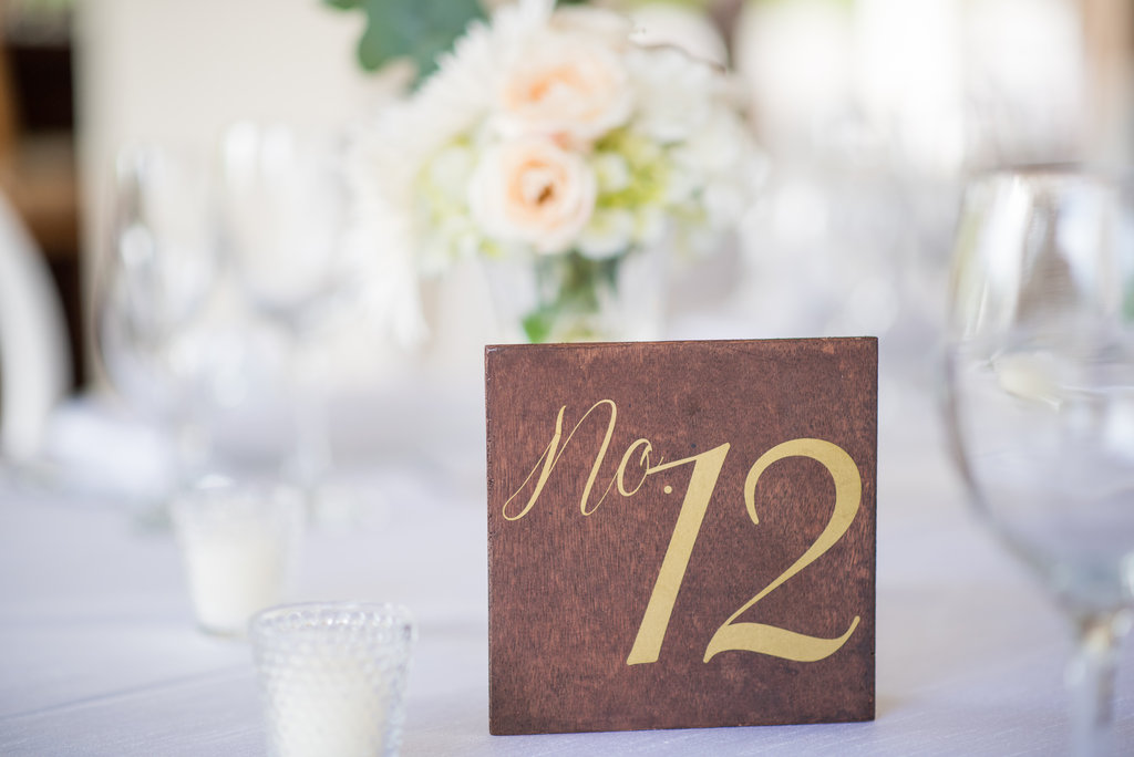 wooden table signs