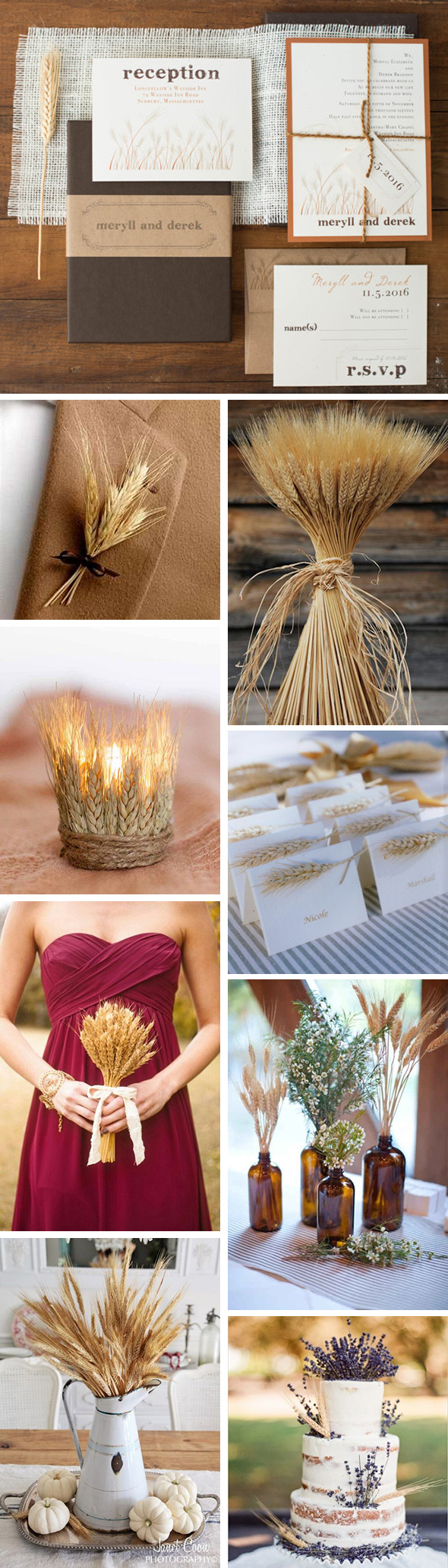 wheat wedding ideas