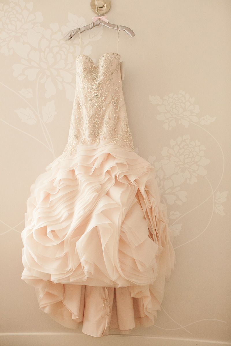 blush wedding dress