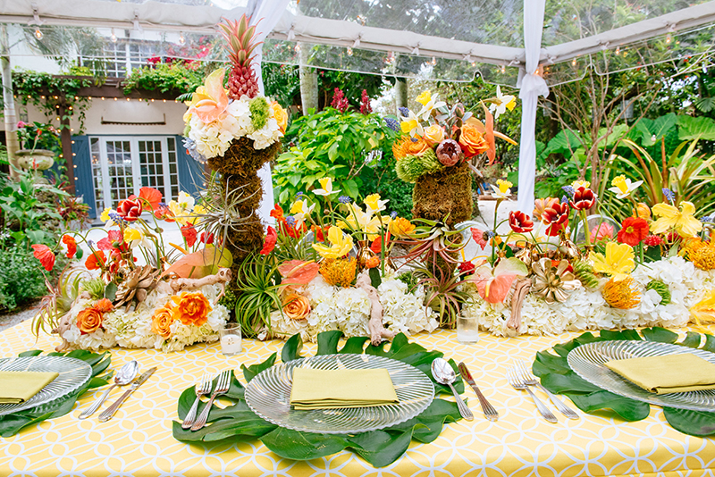 tropical wedding decor