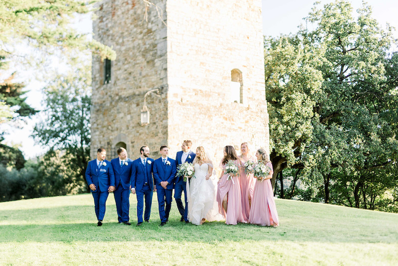 castle-wedding-in-tuscany-bridal-party